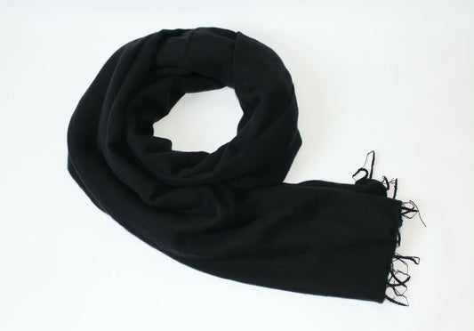 Yak Wool Shawl Black Color